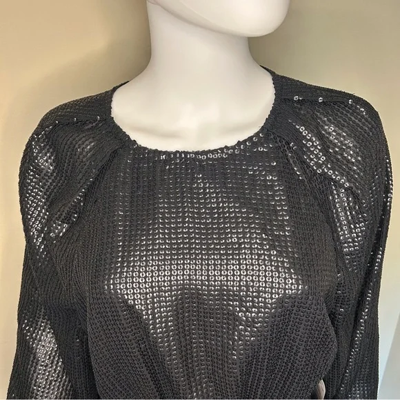 Something Navy Sequin Black Mini Dress - Picture 12 of 16